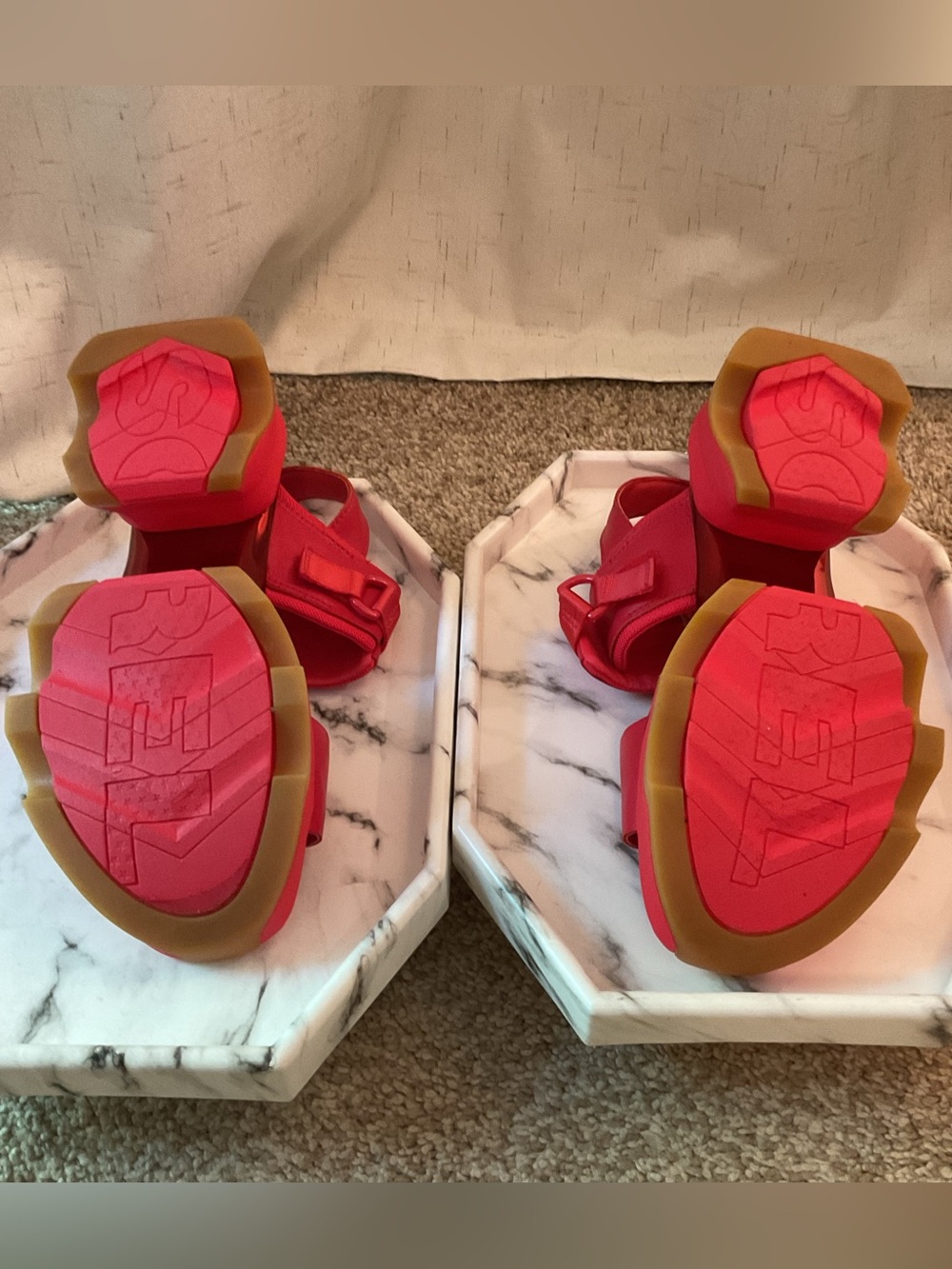 Sorel Kinetic Impact Red Platform Sandal with Chunky Sole - Picture 4 of 8